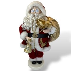 Vtg Animated Musical Santa Claus Figure 27" Christmas Decoration